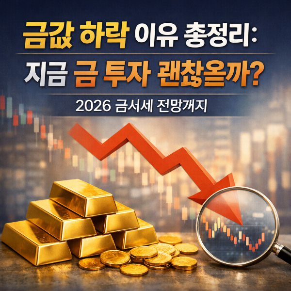 금값 하락 이유 총정리: 지금 금 투자 괜찮을까? 2026 금시세 전망