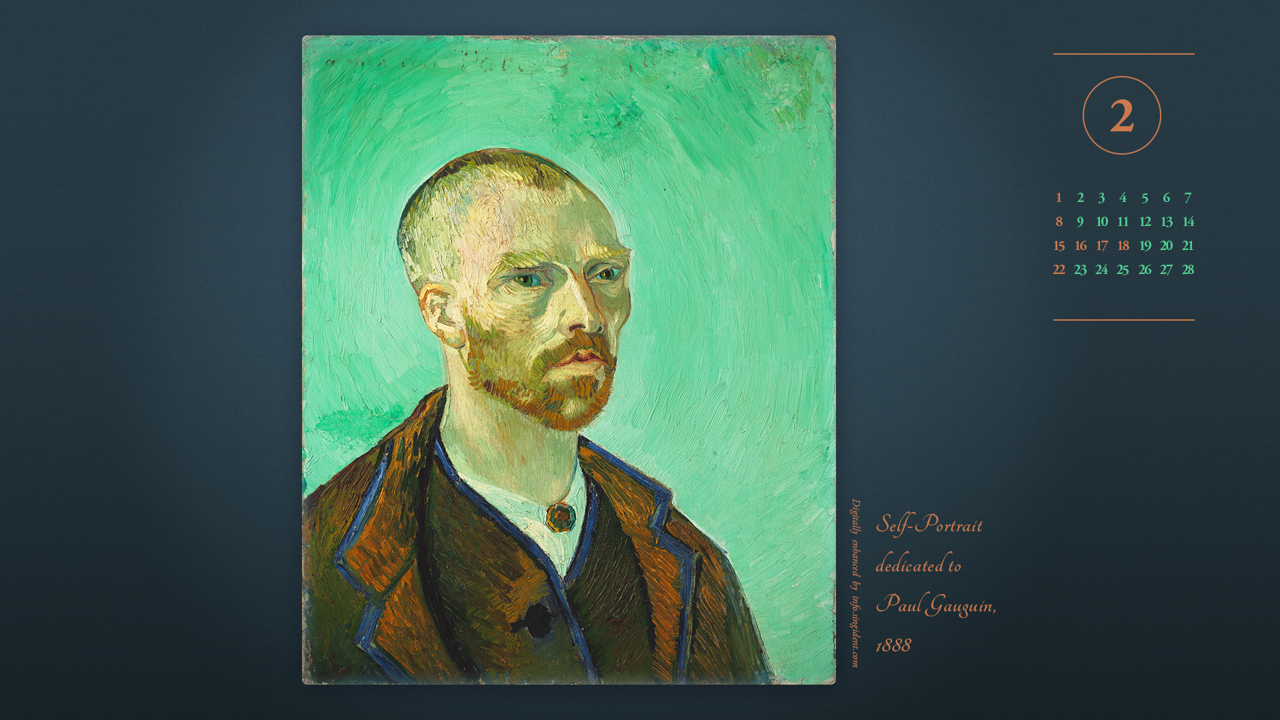 08 폴 고갱에게 바치는 자화상 A - 2026년2월 달력배경화면