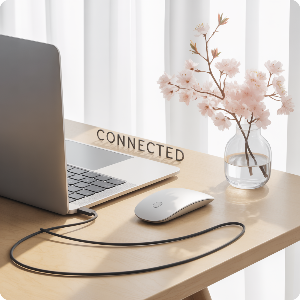 노트북 무선·유선 마우스 연결 이미지
