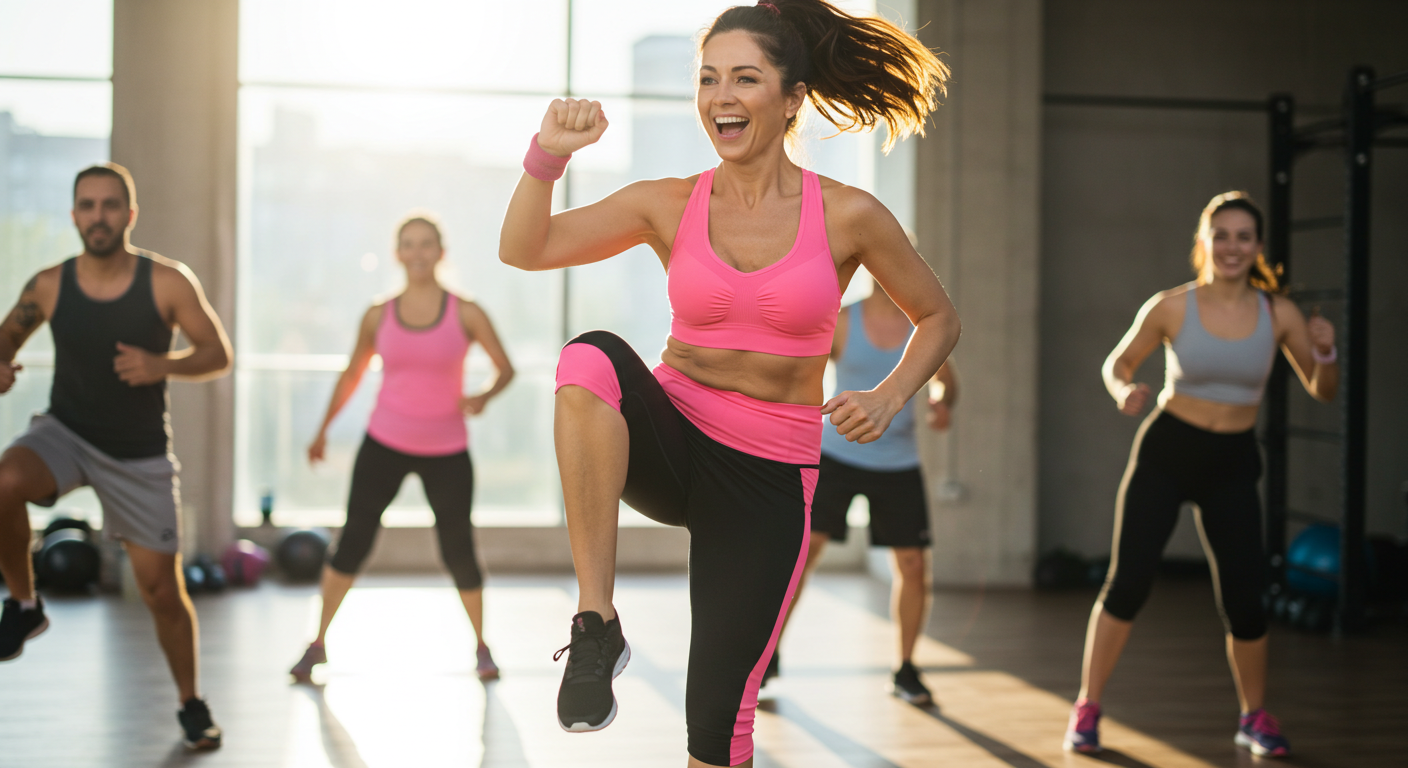 에어로빅하는 사람들