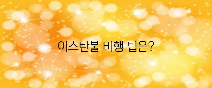이스탄불 비행시간은? (블루 모스크) 여행자 필수 정보