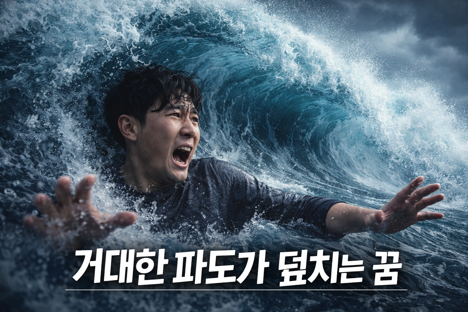 거대한 파도가 덮치는 꿈