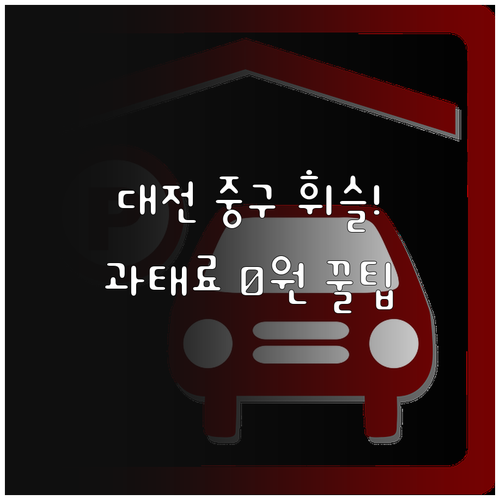 대전 중구 주정차 단속 알림 앱 휘슬..