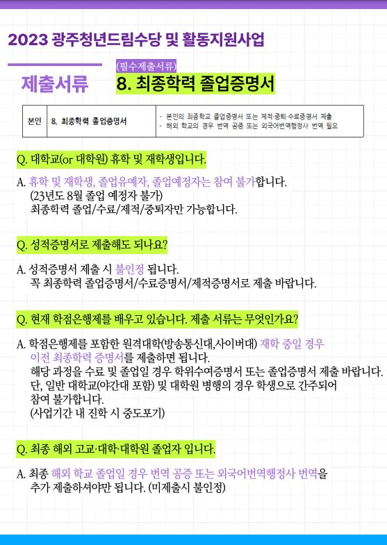 광주시 청년드림수당 250만원