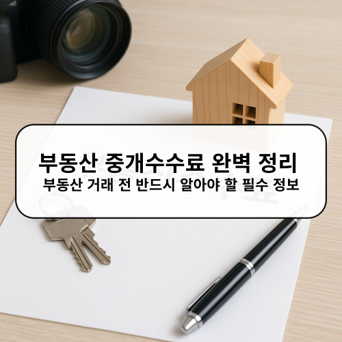 부동산 중개수수료 완벽 정리(+요율표)