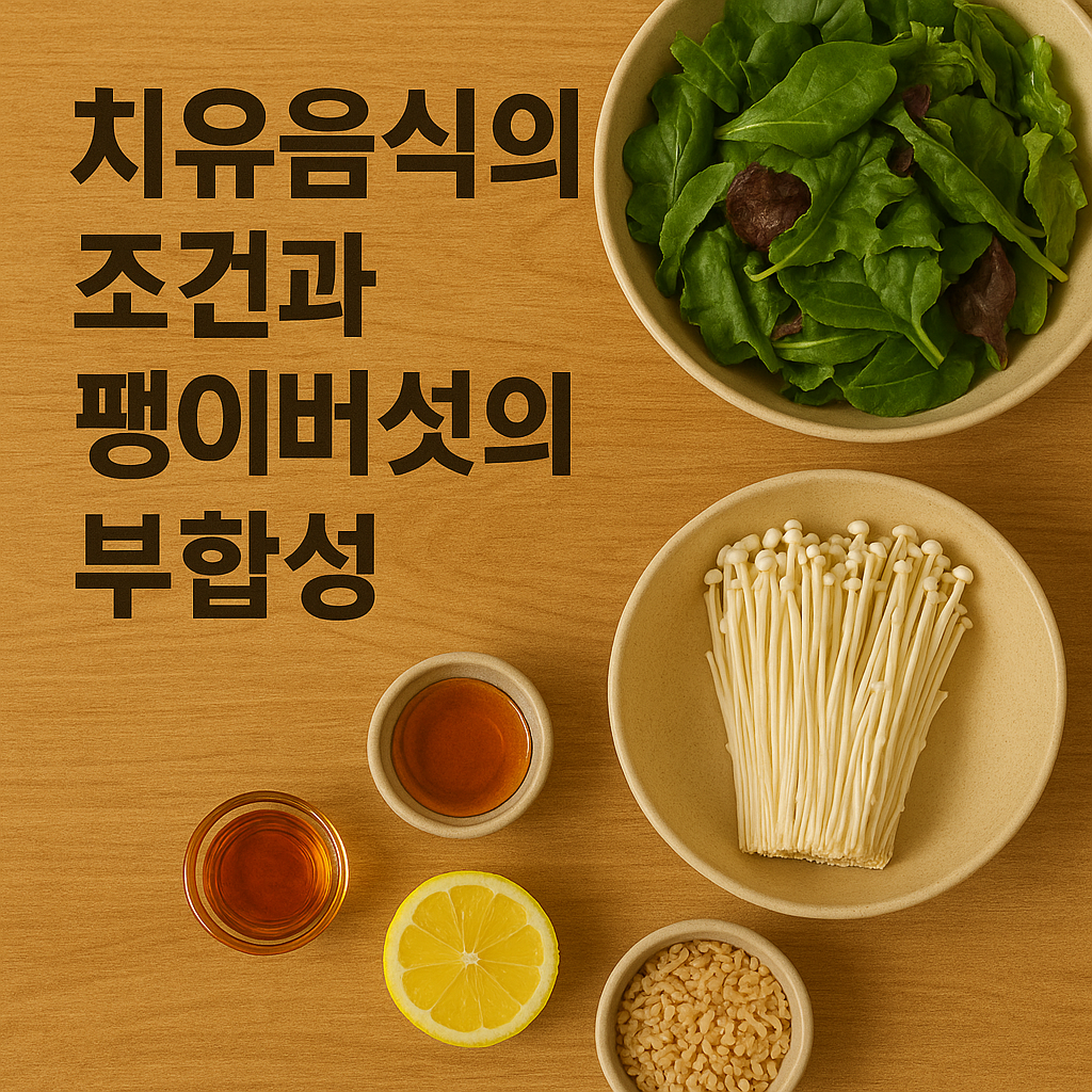치유음식의 조건과 팽이버섯의 부합성