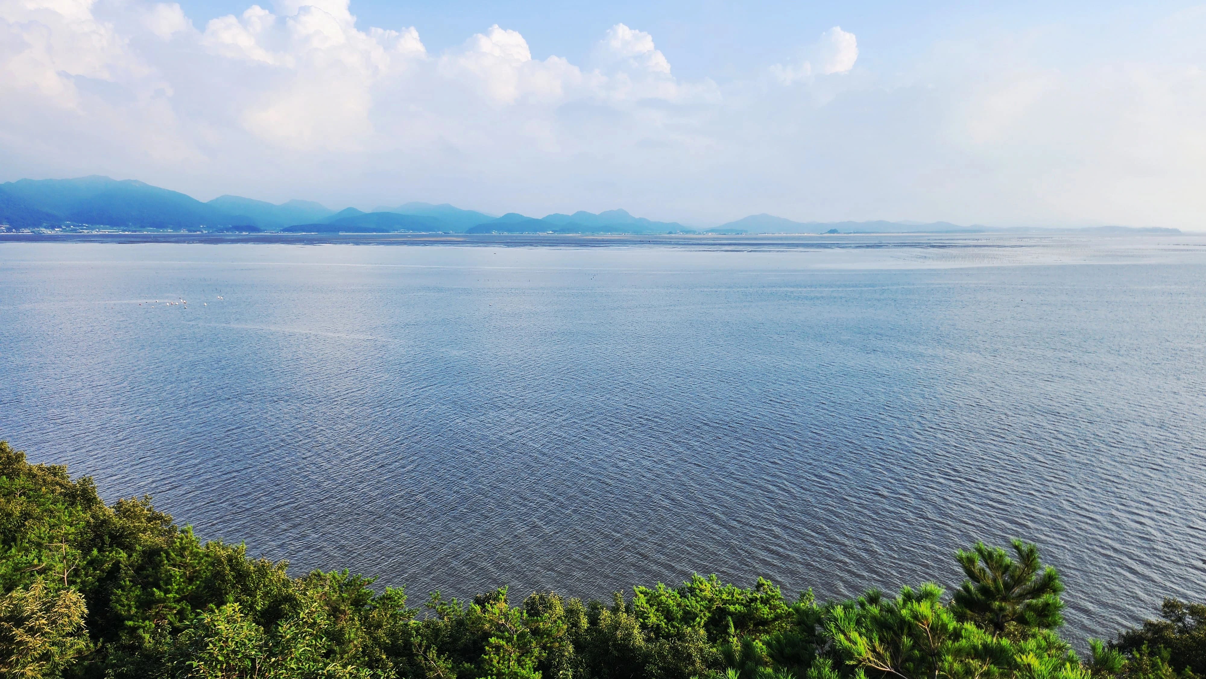 변산반도 휴양림 전망대의 전경