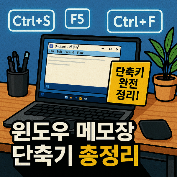 윈도우 메모장 단축키 썸네일 이미지입니다.