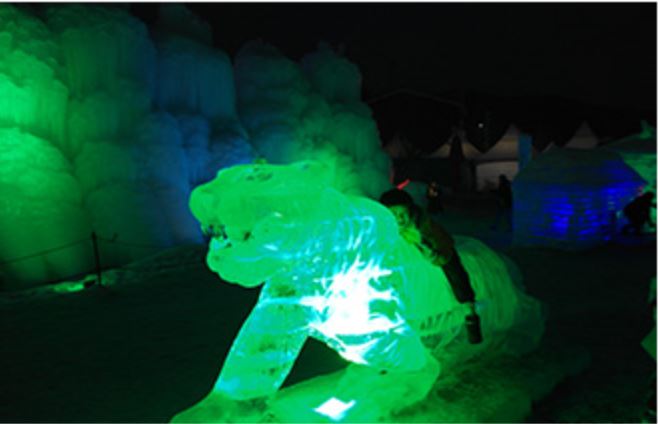 충남 청양 알프스마을 칠갑산 얼음분수축제