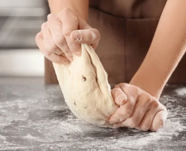 한국의 떡 종류 마꽃떡-반죽