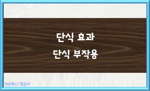 단식 효과 및 단식 부작용