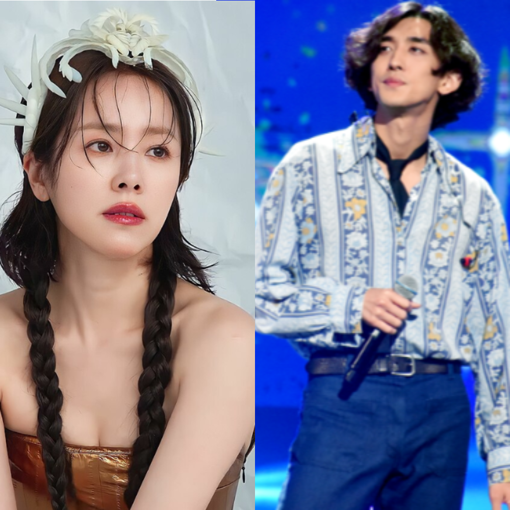 한지민이 최정훈을 바라보고 있는 구도의 사진
