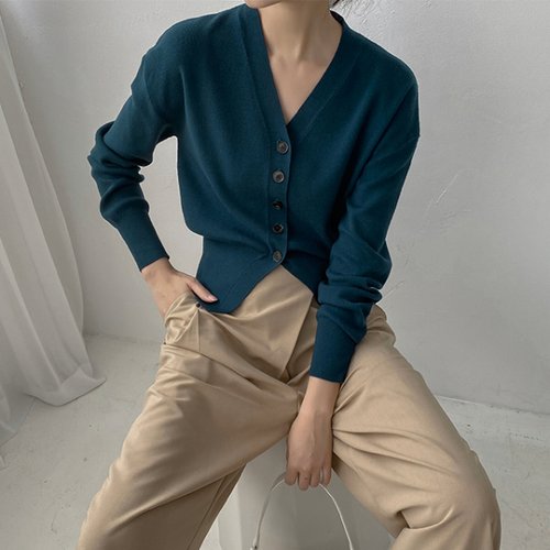 나인 데일리 브이넥 니트 가디건 CD1823