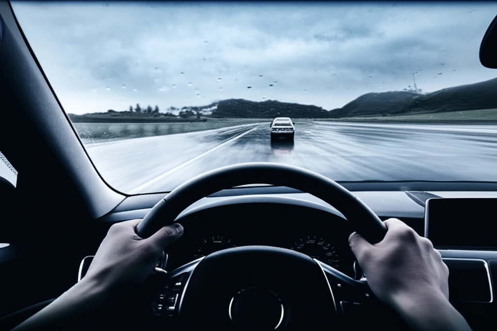 초보 운전자 빙판길 풋 브레이크보다 ..