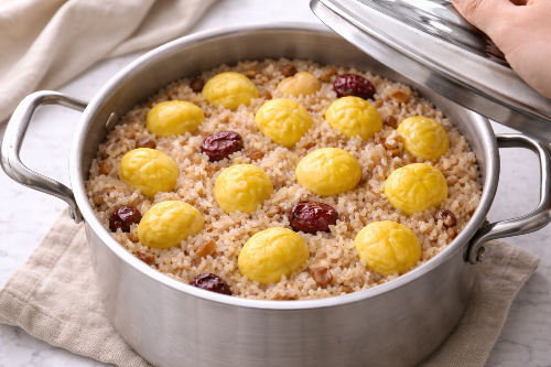 후기 이유식 보양식 닭고기 밤 대추 무른 밥 레시피