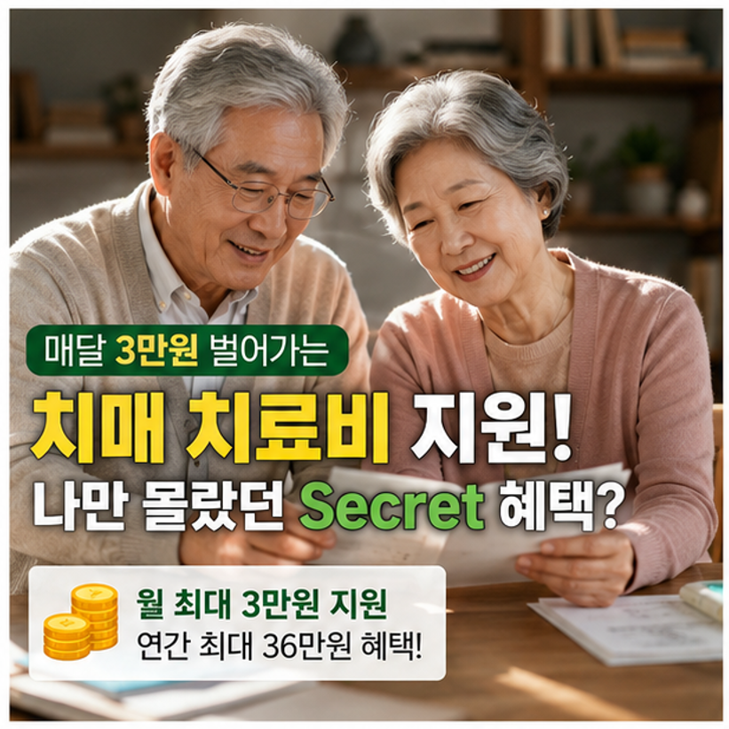 "부모님 치매 검사 받으셨나요?" - 2026 치매지원금 월3만원 신청방법 (자격조건, 지급액, 필요서류 등)