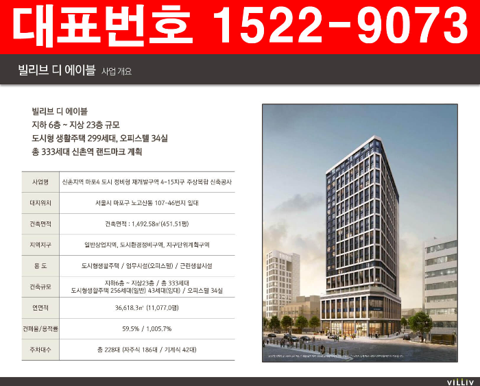 빌리브-디-에이블-마포-모델하우스-분양가-사업개요