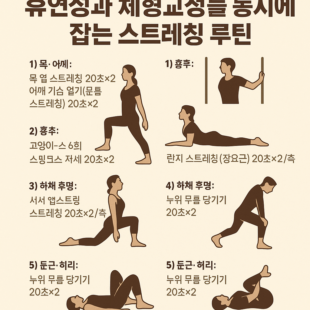유연성과 체형교정을 동시에 잡는 스트레칭 루틴과 생활 적용법