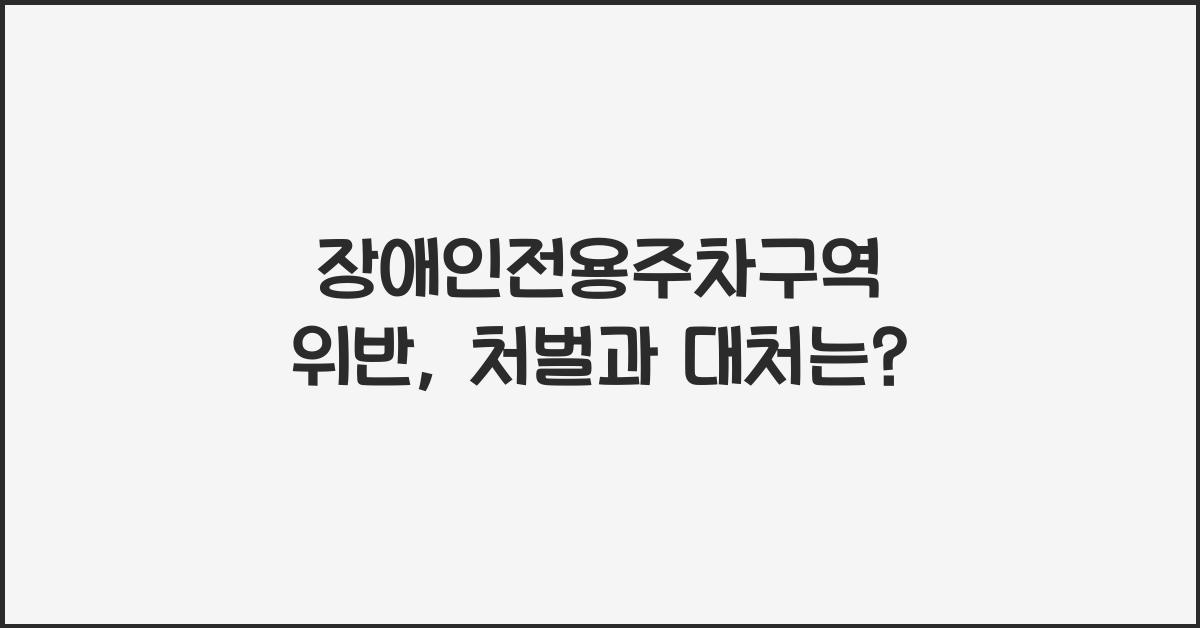 장애인전용주차구역 위반