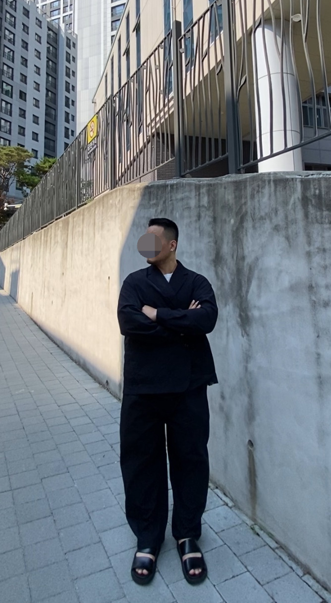 데일리룩('26. 6. 29.)지유 X 엔지니어드 가먼츠 지유엔가 코드레인 재킷 팬츠 셋업, 무신사스탠다드 쿨탠다드 티셔츠, MMGL 엠엠지엘 가죽샌들, 마크-4 덤벨 피어싱 실버
