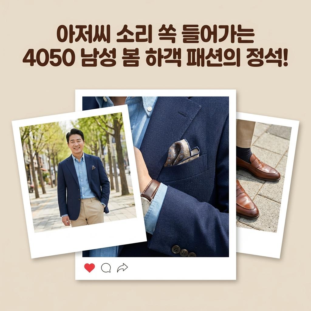 40대 남성 하객룩 50대 봄 결혼식 뱃살 커버 콤비 코디