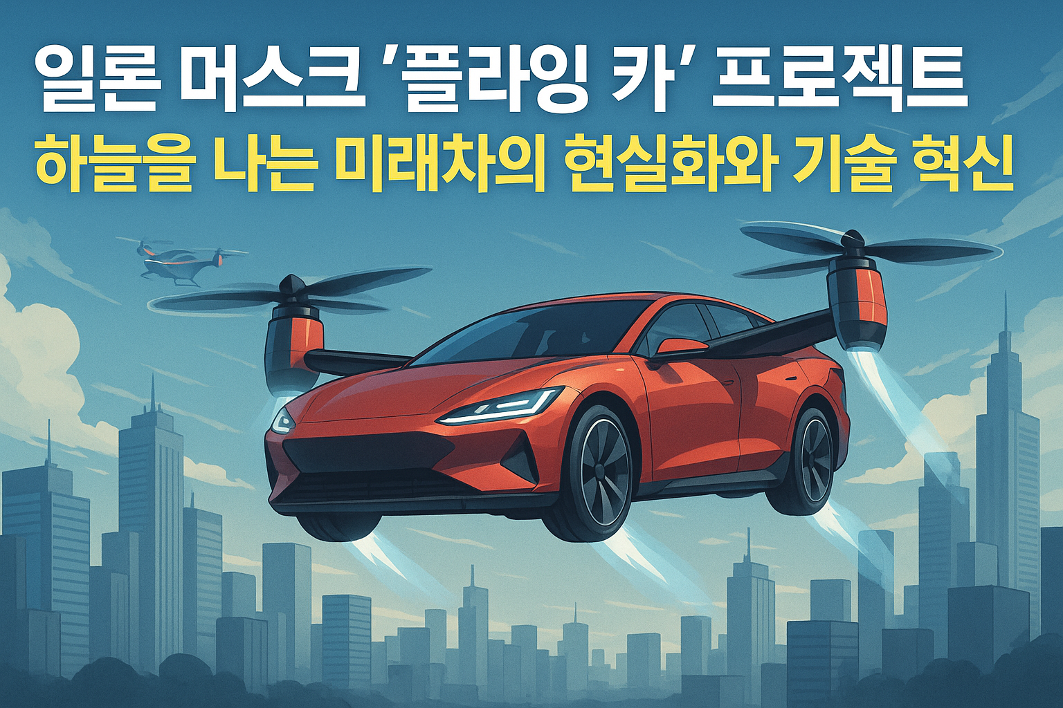 하늘을 나는 미래차의 현실화와 기술 혁신