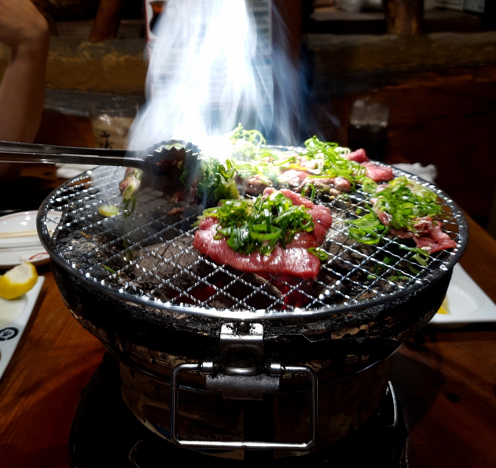 오사카 도톤보리 야키니쿠 마루(焼肉マル 心斎橋本店) 파소금 양념 우설 Salt &amp; Leek beef tongue 葱花鹽味舌肉