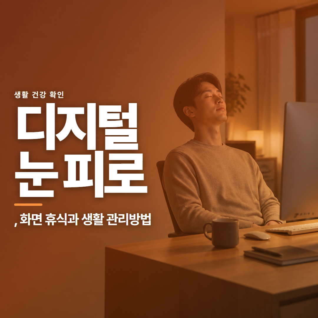 디지털 눈 피로 &middot; , 화면 휴식과 생활 관리방법