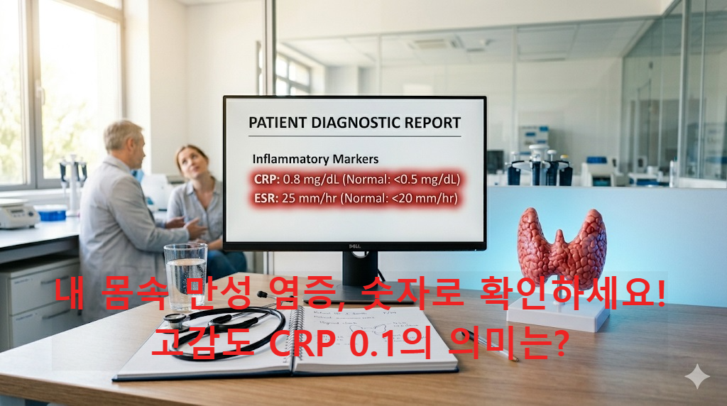 2026 염증수치(CRP, ESR) 정상 범위 및 고감도 CRP 기준 안내 이미지