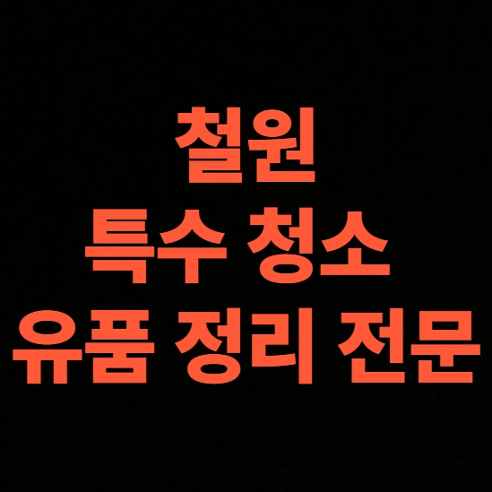 철원 고독사청소 업체
