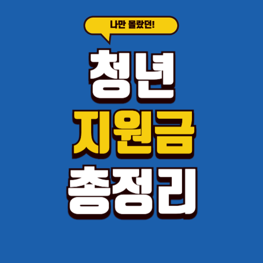 청년지원금 총정리
