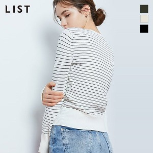 리스트 스트라이프 골지 니트 풀오버 TSKPOL50020