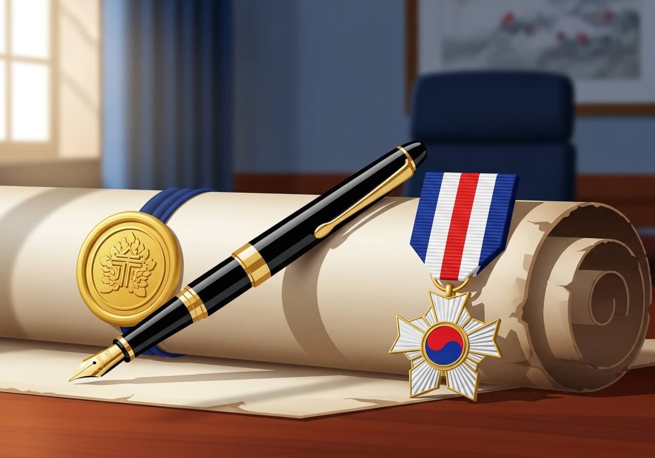 공무원 33년 훈장