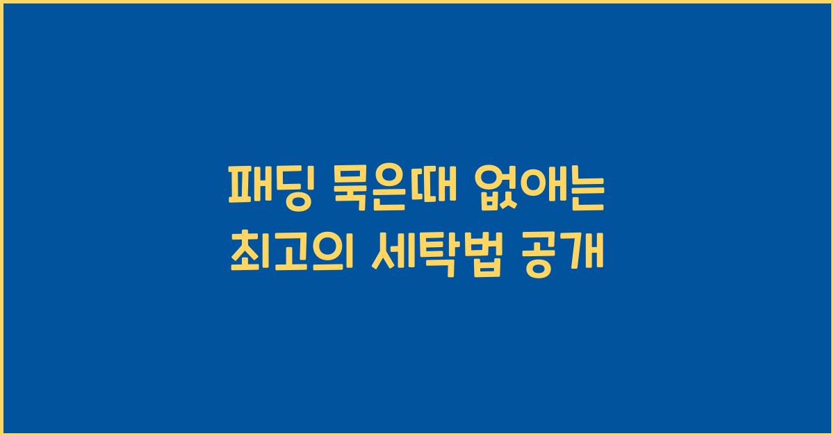 패딩 묵은때