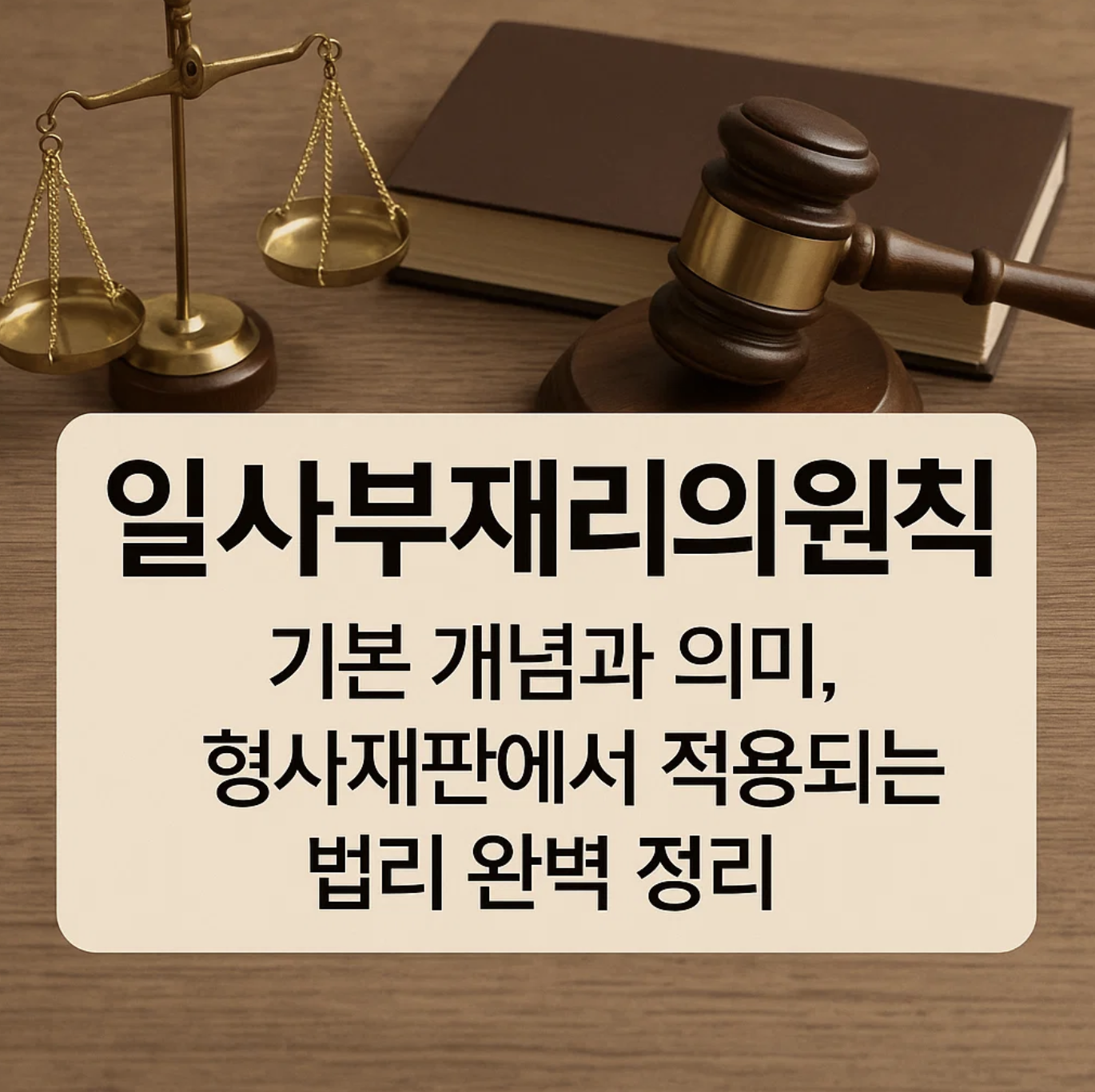 일사부재리의 원칙 기본 개념과 의미, 형사재판에서 적용되는 법리 완벽 정리