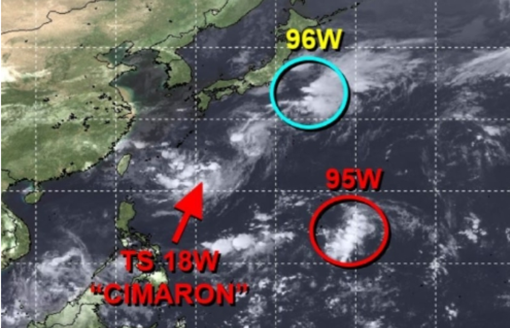 제 17호 태풍 제비, 제 18호 태풍 끄라톤 예상 경로