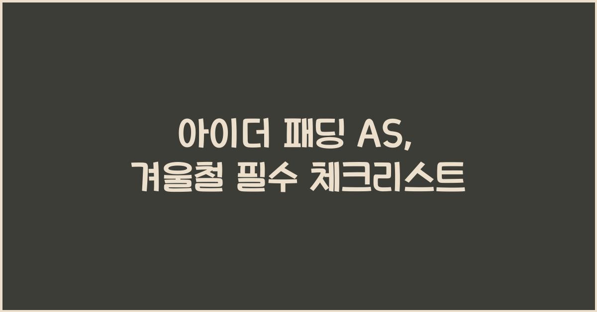 아이더 패딩 as