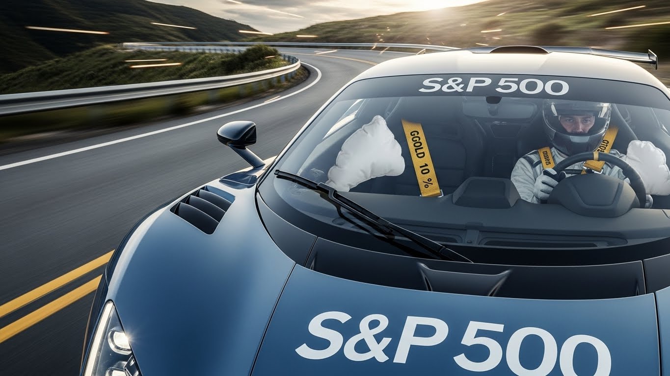 S&P 500이라는 빠른 스포츠카에 'Gold'라는 안전벨트와 에어백을 장착한 모습