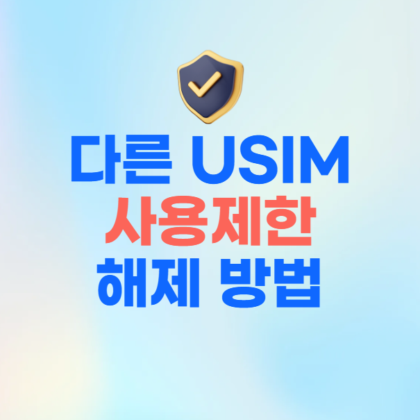다른 USIM 사용제한 해제 방법, 유심 교체 후, 비밀번호 분실
