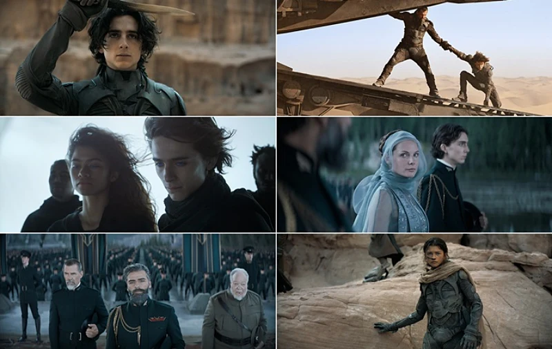 듄: 파트 1에서 주요 인물들이 등장하는 씬