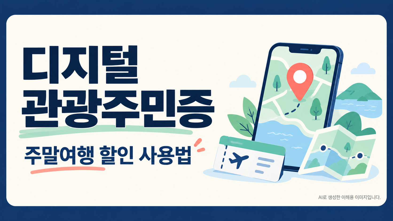 디지털 관광주민증 주말여행 할인 사용법 글 안내 포스터