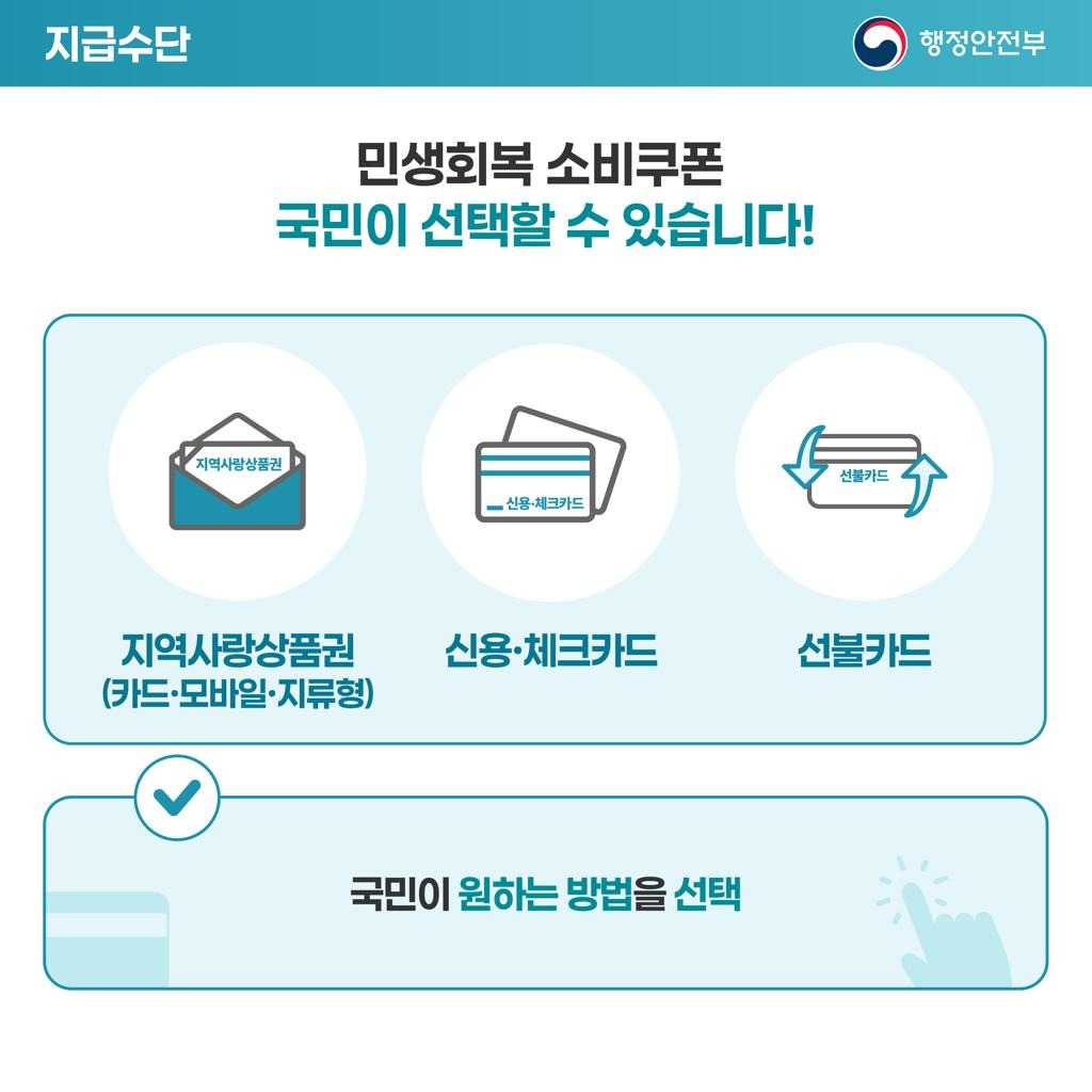 민생지원금 지급일 확인하러 가기