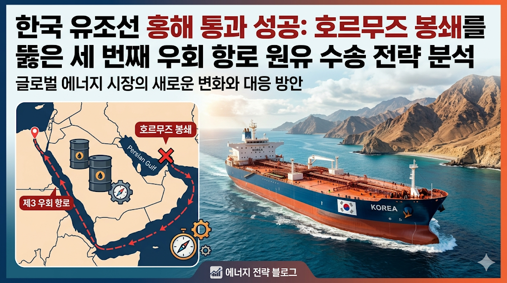 한국 유조선 홍해 통과 성공: 호르무즈 봉쇄를 뚫은 세 번째 우회 항로 원유 수송 전략 분석