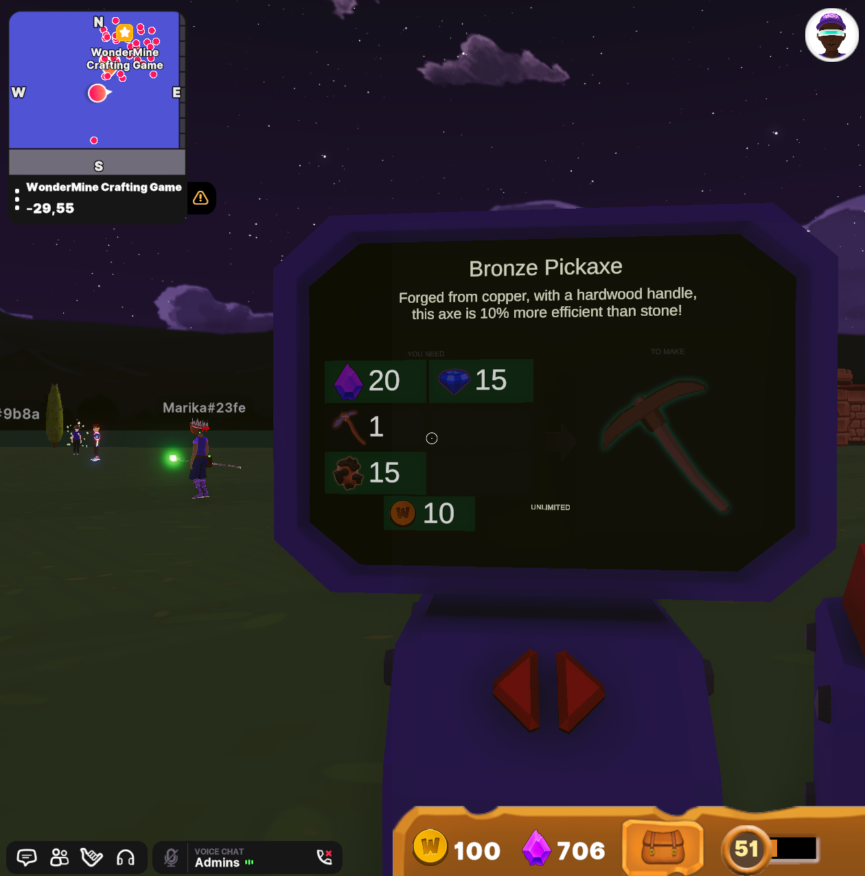 매크로 채굴 대기 중인 캐릭터