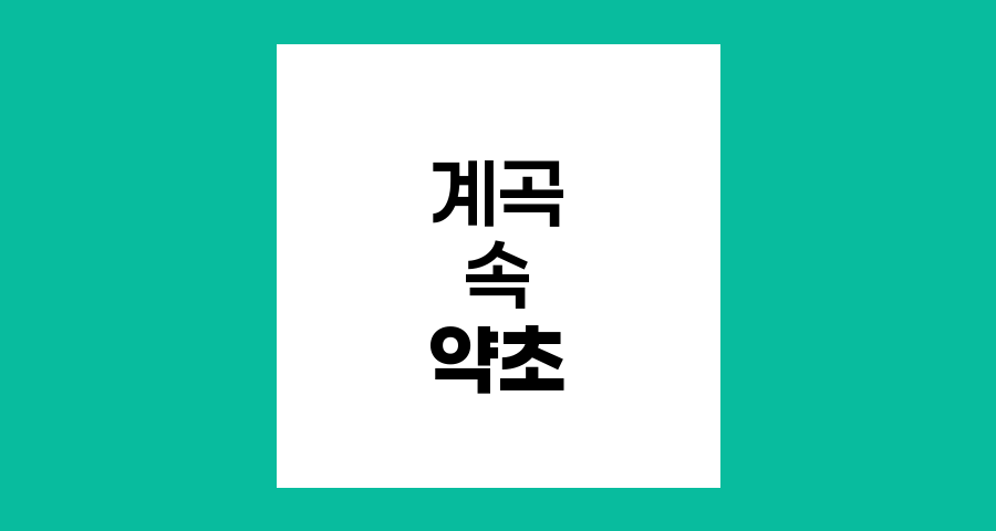 계곡 속 숨은 보물, 약용 야생화의 세계