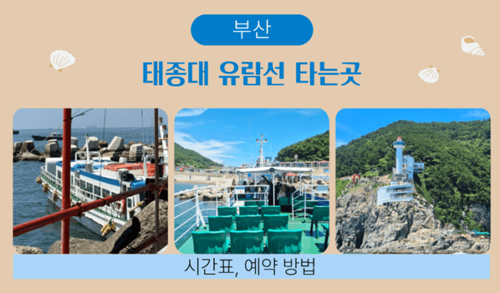 태종대 유람선 타는 곳, 시간표, 예약 방법