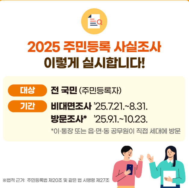 2025 주민등록 사실조사