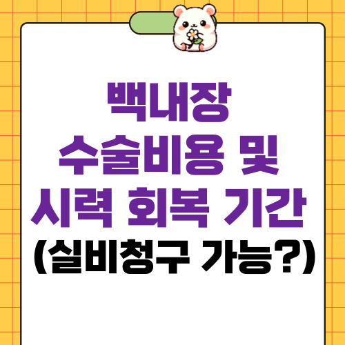 백내장 수술비용