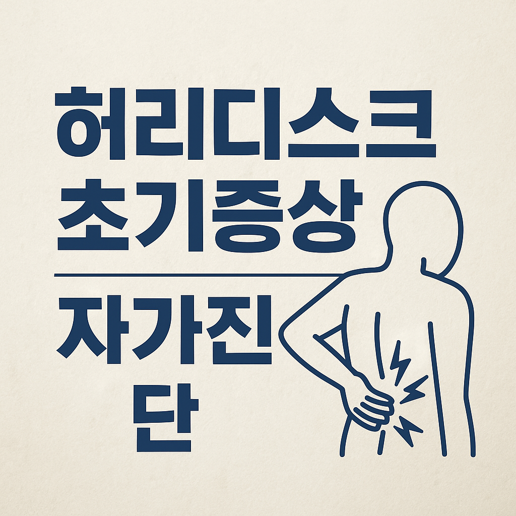 허리디스크 초기증상 자가진단
