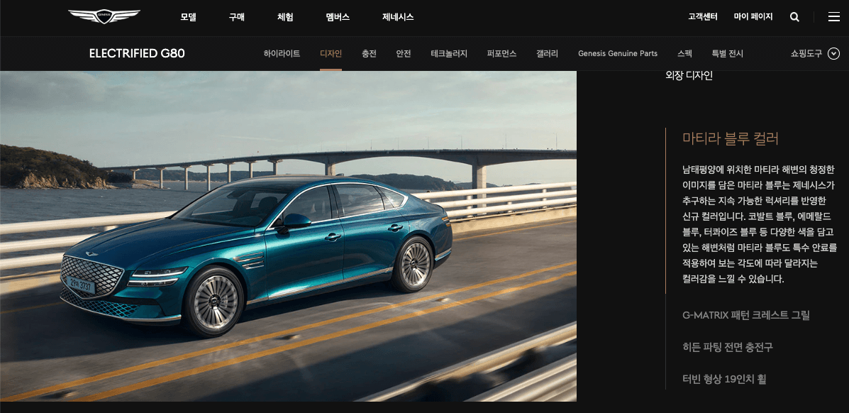 g80전기차_마티라블루색상모델